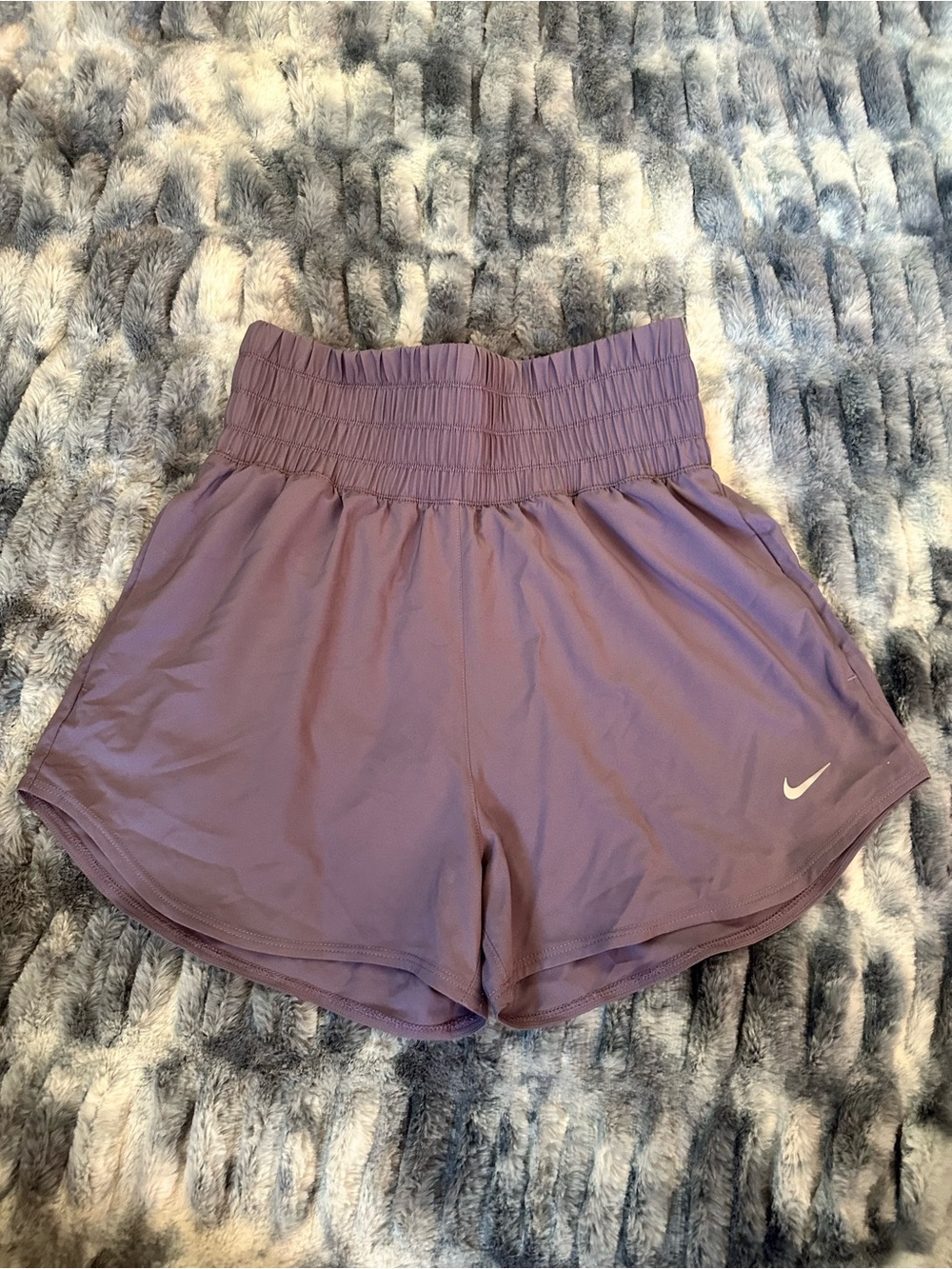 Nike Women's Lavender High-Waist Athletic Shorts